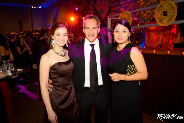 Silk Road Society founder Carly Pippin, 'Club Caravan' host chair Winston Lord, and Sackler Assistant Curator of Contemporary Asian Art Carol Huh.